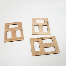 Plywood Servo Mounting Plate Tray for Three (2+1) FMS-3104 Servos, Lot of 3 pcs