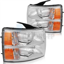 Headlights Assembly For Chevy Silverado 1500 2500hd 3500hd 2007-2014 Pair