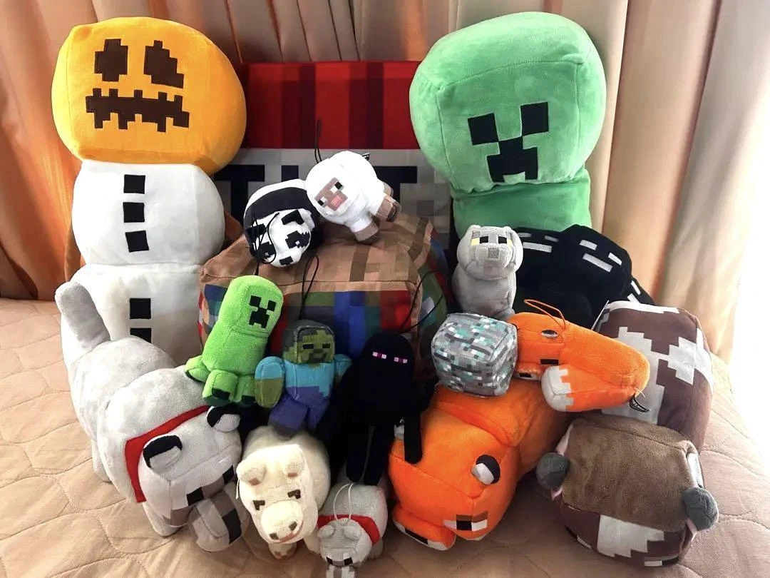 Minecraft Plush Cushion strap lot of 18 Set sale Fox frog alpaca wither  skeleton