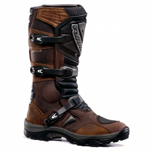 STIVALE PELLE MOTO ENDURO OFF ROAD QUAD FUORISTRADA FORMA ADVENTURE MARRONE 42 - Imagen 2 de 3
