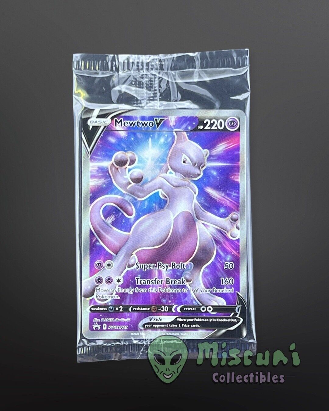 2022 Pokemon GO Mewtwo V SWSH223 Black Star Promo Foil