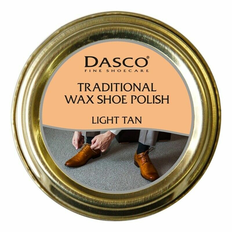 Dasco Traditional Wax Shoe Care Polish Boot Polish Colour Shine Light Tan 50ml