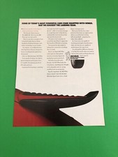 PORSCHE 911 TURBO MICHELIN TIRES VINTAGE ORIGINAL PRINT AD ADVERTISEMENT PRINTED