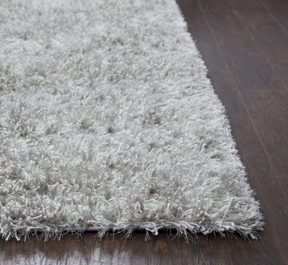 Rizzy Rugs Gray Single-Color Plush Atonal Shag/Flokati Area Rug Solid UR341A - Image 3 of 3