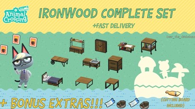 COMPLETE Ironwood DIY Set: Animal Crossings New Horizons | eBay