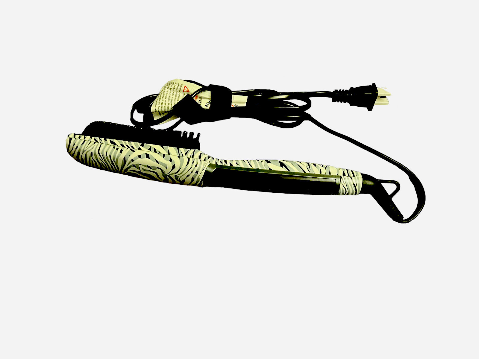 Calista Heated Hair Brush TrianglPRO Triangl Pro Detailer Zebra Print