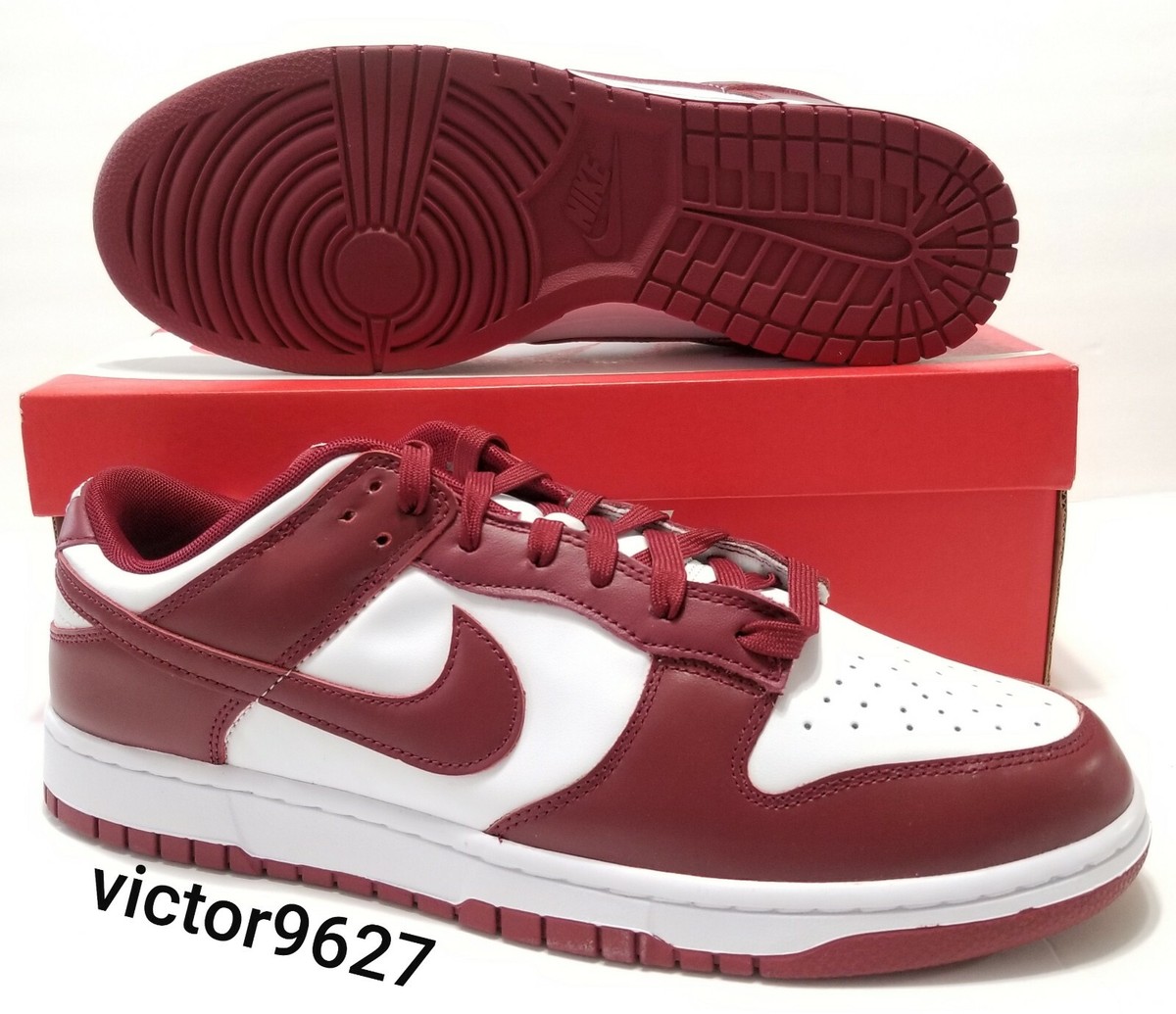 Size 13 Nike Dunk Low Retro 'Team Red' White DD1391 601 Mens