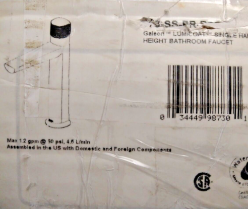 Delta 573-SS-PR-LPU-DST Galeon Bathroom Faucet Lumicoat Stainless - Afbeelding 1 van 3