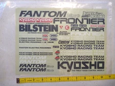 Vintage Rc Kyosho Fantom Sticker Decal Set Original K&N Castrol Super Racing NKG