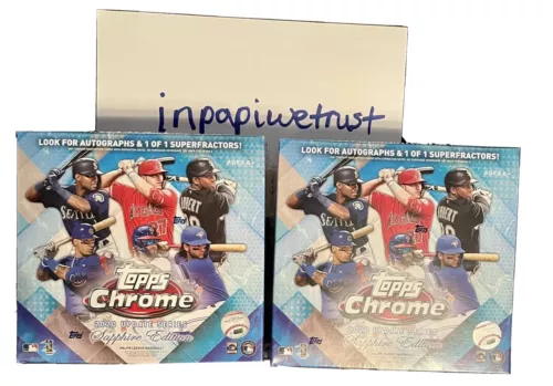 2020 Topps Chrome Update Series SAPPHIRE Edition SEALED Lot of 2 Boxes FAST SHIP