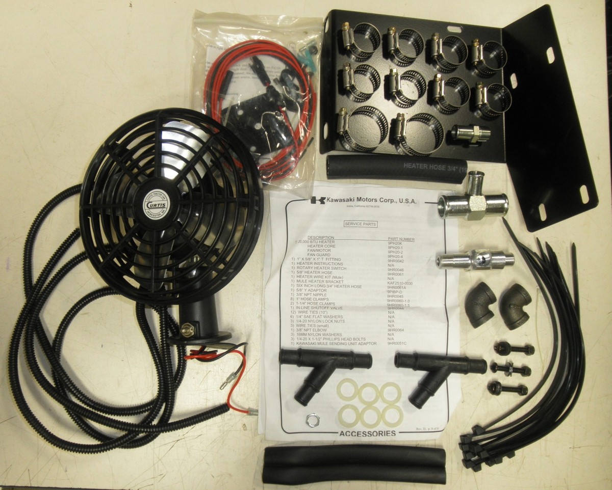 Kawasaki Mule Heater Parts NEW Incomplete Kit KAF25-054D