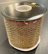 Katherine's Collection 4"x5 Yd Wired Copper Metallic Ribbon 05-550119