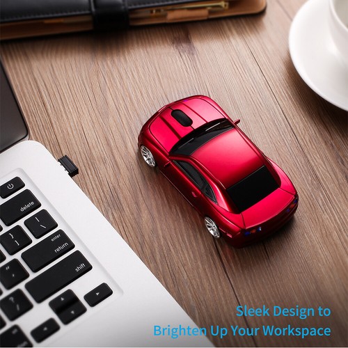 Red Wireless Car Mouse Desktop Computer Mouse Optical Mice For PC/Laptop MAC - Picture 6 of 6