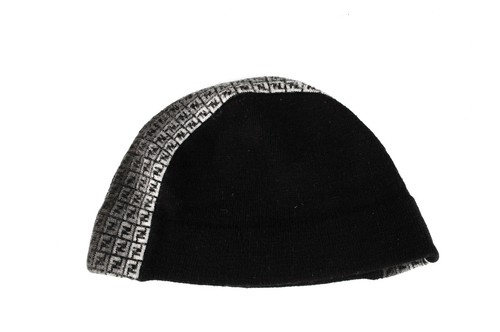 Original Fendi Men Monogram Wool Beanie 