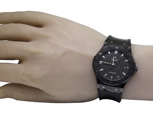 Mens Hublot Classic Fusion 511.CM.1171.RX 45MM Black Ceramic Automatic Watch - Afbeelding 8 van 8