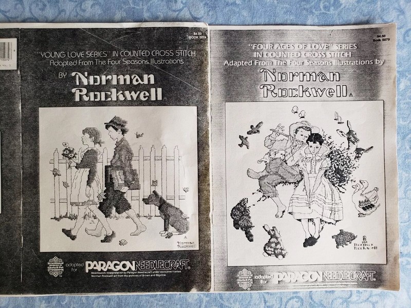 NORMAN ROCKWELL Cross Stitch Patterns COPY Four Ages of Love + Young Love Series