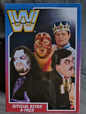 WWE Mattel Retro Wave set of 4 Vader/Undertaker/ King Lawler/ Bearer  neu&ovp