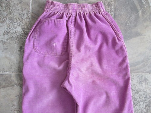 VTG Ocean Pacific Corduroy Pants +/- 22x31 Purple High Waist Tapered Leg Pleated - Picture 10 of 13