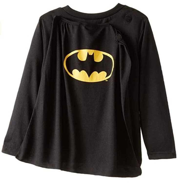 Большой мальчиков Бэтмен костюм плащ пижамы комплект, черный, средний размер 8 - Изображение 2 из 2