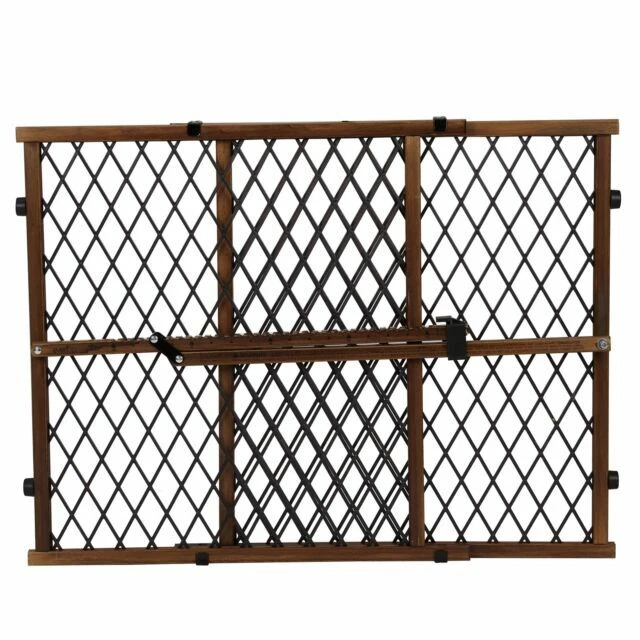 Evenflo 2026900 Position and Lock Farmhouse Pressure Mount Gate - Dark Wood (2)