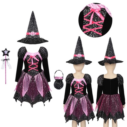 Breevo Mädchen Tanzkostüm Prinzessin Set – Rosa Mit Münzschal Für Karneval & Halloween
