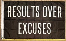 Motivational Flag FREE SHIPPING Results OE Work Hard Gym Dorm Beer Sign USA 3x5'