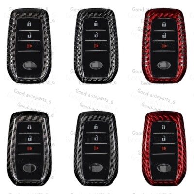 T-carbon Car Key Cover For Toyota Camry Hybrid Land Cruiser Alphard Hillix RAV4