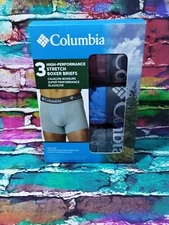 Columbia High-Performance Stretch Boxer Briefs Multicolor 3 Pack Men's XL 40-42 