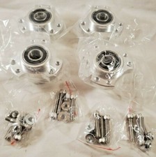 FRONT WHEEL HUBS 5/8", Silver, QTY 4, Go Kart Wagon Drift Trike Cart American