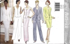 UNCUT Vintage Butterick Sewing Pattern Jacket Top Skirt Pants 4781 6 - 22 OOP FF