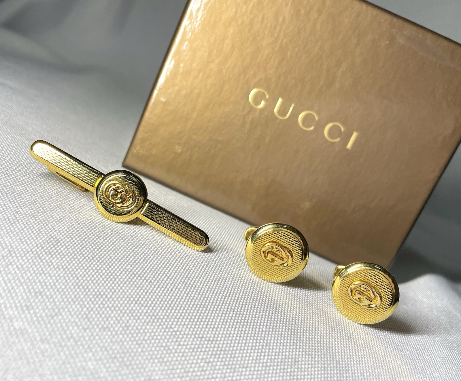 Auth Beautiful GUCCI Interlocking G double G Vint… - image 2