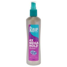 Rave 4X Mega Long-Lasting Firm Hold Hair Spray for Heat Protection, Volume...