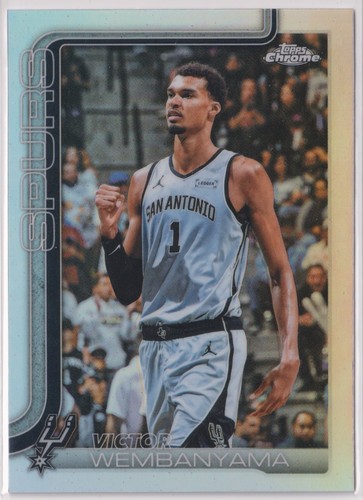 2025-26 Topps Chrome Victor Wembanyama Silver Refractor #22 San Antonio Spurs