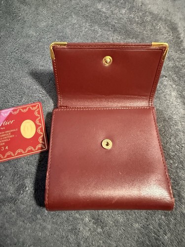 Cartier Must de Cartier 1970s Burgundy Leather Coin Purse Wallet B560834, $249 - Photo 3