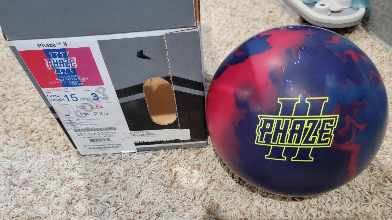 Storm Phaze II Bowling Ball X-Comp | 15 Pounds | 2-2.5" Pin 