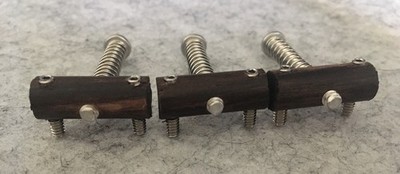 Solid Ebony Wood Saddles Set Fits Telecaster Vintage Bridge
