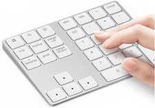 Lekvey Bluetooth Number Pad, Aluminum Rechargeable Wireless Numeric Keypad Slim