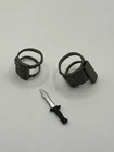 GIJoe Classified Night Force Tunnel Rat Knife & Leg Sheaths Fodder 1/12 Scale