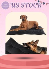 Indestructible Dog Bed for Aggressive Chewers, Durable Crate Pad, Washable Black