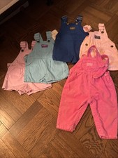 Vintage 6/9M And 12M Month Girl Clothing Bundle Osh Kosh B  Gosh Shortalls Overal