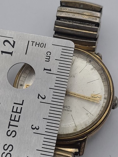 Orologio meccanico vintage Benrus Sea Lord lunetta tono oro per ricambi o riparazioni - Foto 15 di 15