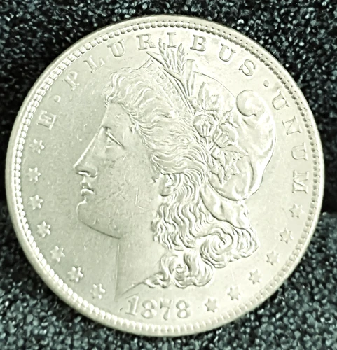 1878 Morgan Dollar MS++ White Coin  8 TF Check Variety 8 Tail Feathers