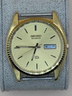 Seiko Quartz 5Y23 Gold Tone Day Date Men’s Watch – Vintage – Working