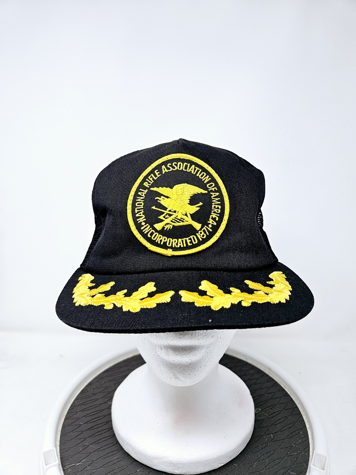 VINTAGE 80s 90s K-Products NRA Patch Scrambled Eggs Trucker Hat Snapback Cap