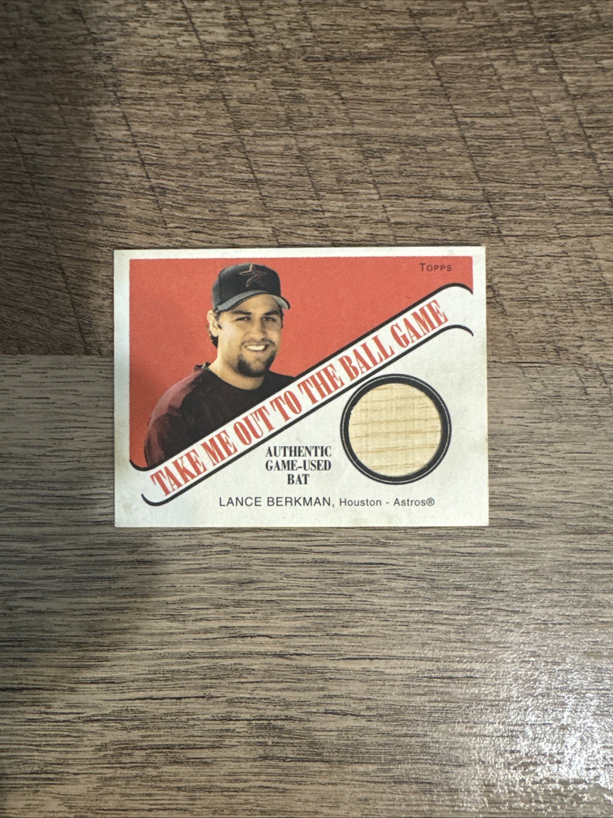 2004 Topps Cracker Jack -Take Me Out to the Ballgame Relics Lance Berkman #TB-LB