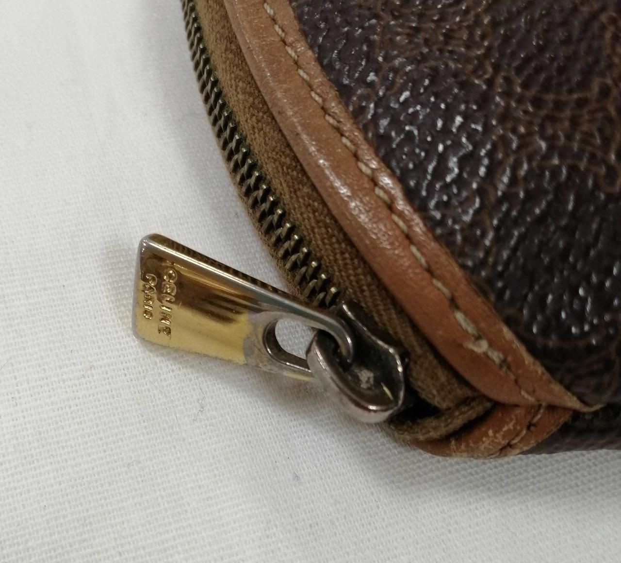 CELINE Macadam Pattern Mini Pouch Dark Brown Used - image 7