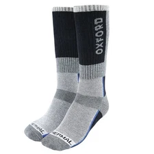 Oxford Thermal Motorcycle Oxsocks Winter Riding Motorbike Scooter Socks Grey