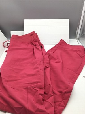 Mandala Scrubs Women Cargo Pant Size Tall Medium Color Deep Rose NWT