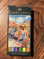 Faber-Castell Set Of 6 Pitt Artist Brush Pens Summer NEW colors LOOK