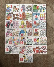 1977 Playskool Sesame Street Numbers Match Up Puzzles